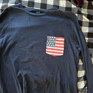 Vineyard flag  American flag long sleeve